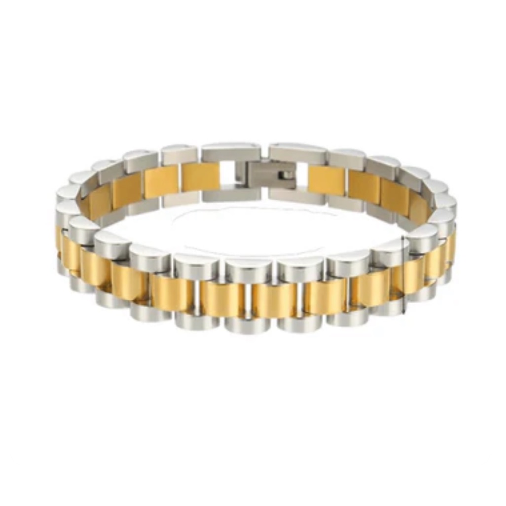 Elegant Gold And Silver Like Rolex New Bracelet